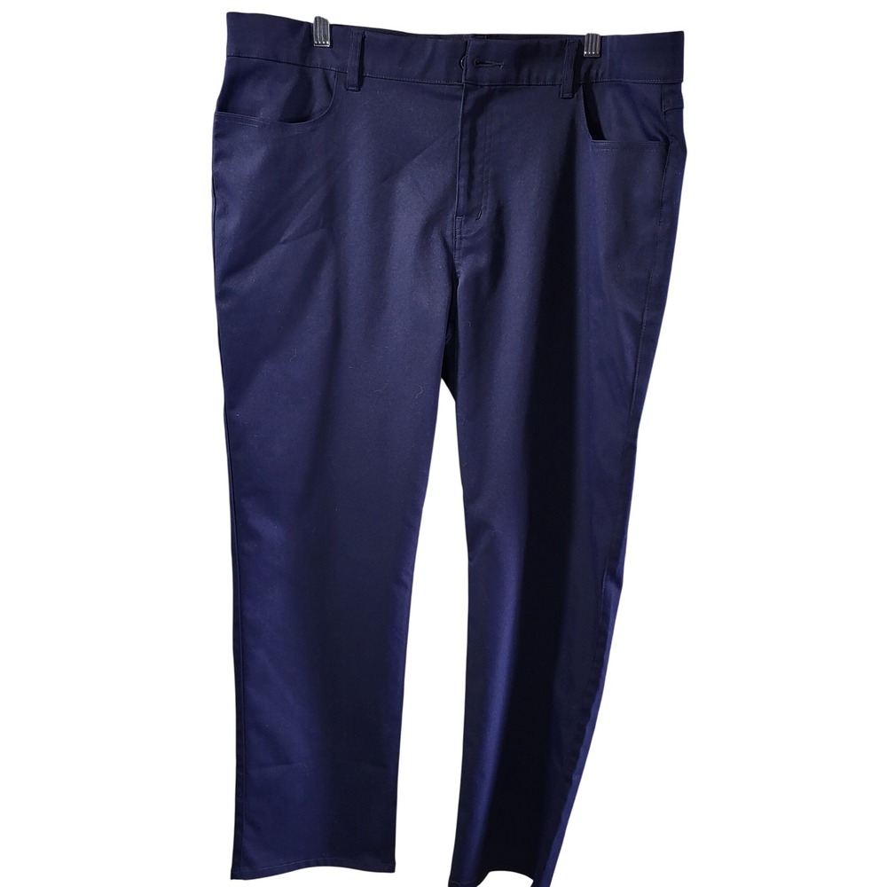 Pebble Beach Mens Golf Pants 40x30 Navy Performance 5 Pocket‎